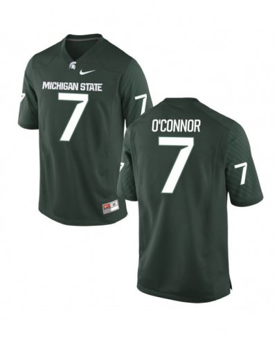 Men's Michigan State Spartans NCAA #7 Tyler O'Connor Green Authentic Nike Stitched College Football Jersey QF32Q47YJ